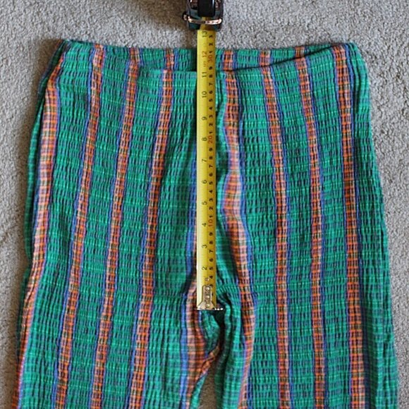 Free People - Fine Line Slim Pants in Green Combo, size Medium - Picture 5 of 9